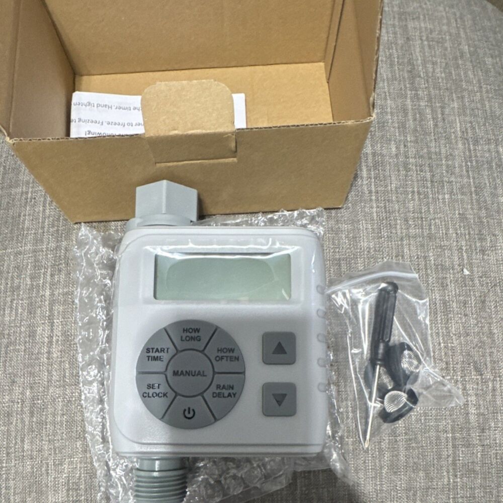 Water timer (sprinklers). Solar powered with battery storage.